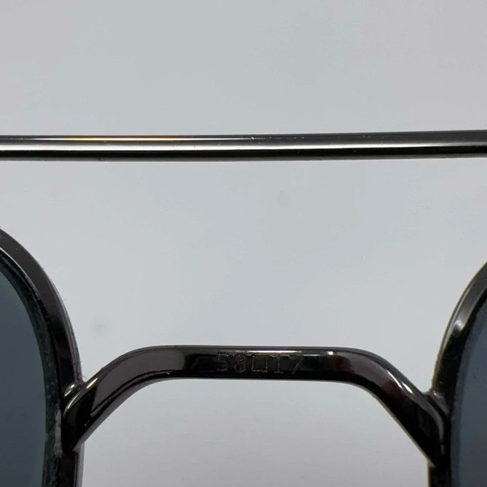 Ray-Ban RB3687 004/58 Polarized Sunglasses 58mm Gunmetal Blue Lens W/Case Italy